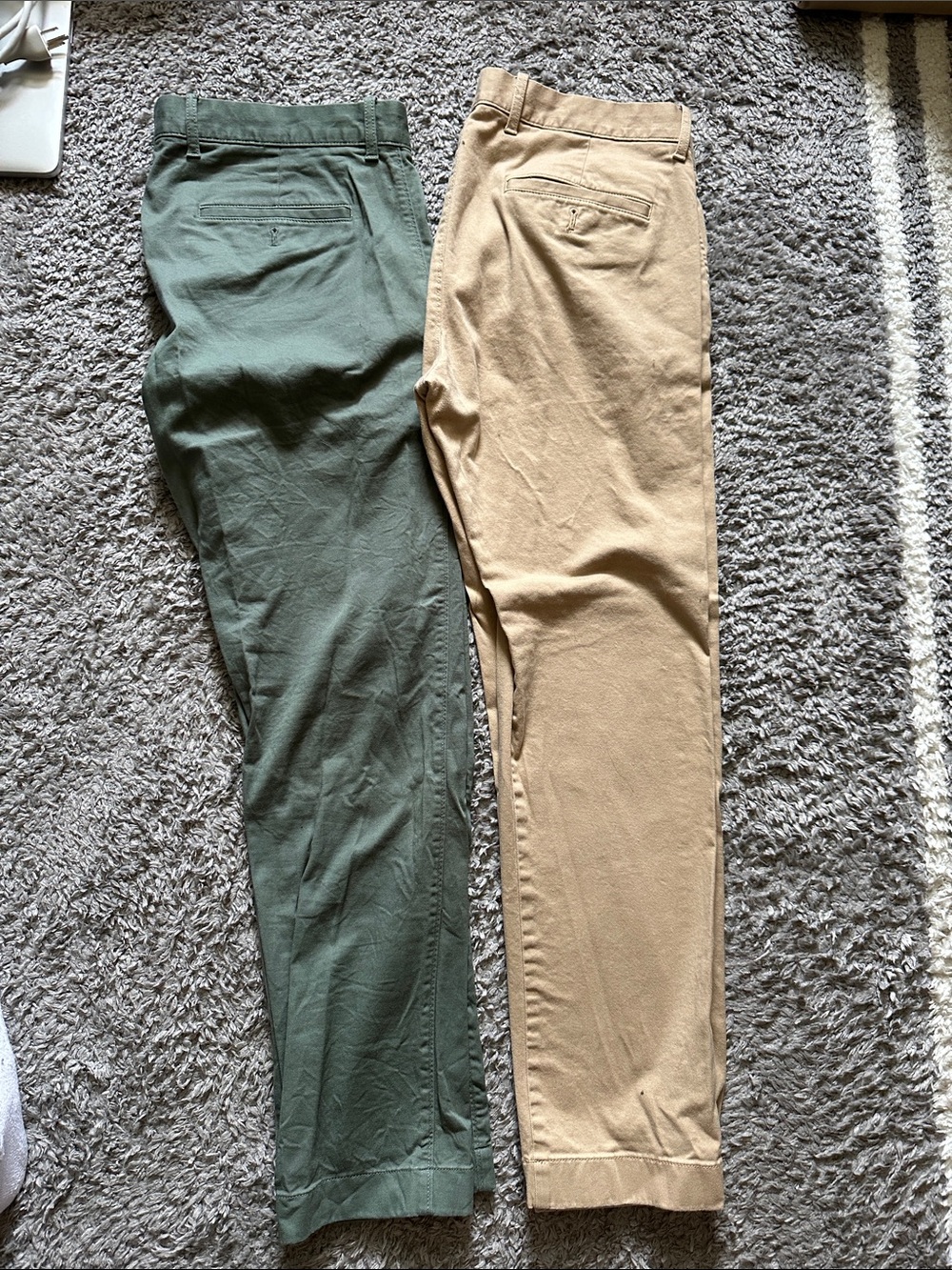 Men's j crew factory slim fit 34x30 chino Pants - light Green & light Khaki
